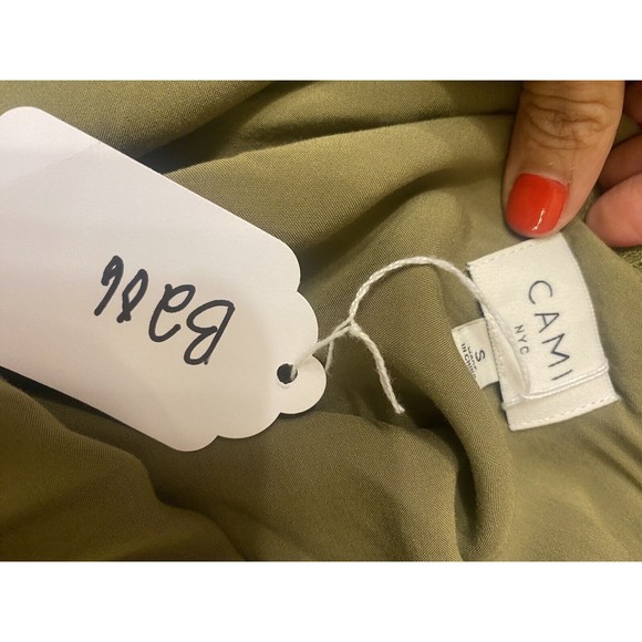 Cabi NYC Clari 100% Silk Charmeuse Cami Camisole Top Oregano Army Green S $187 - Picture 10 of 13